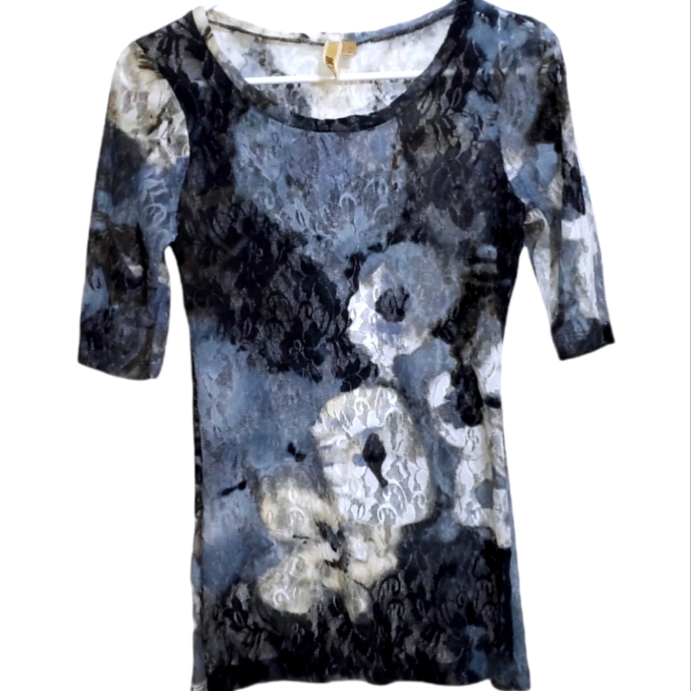 BKE dressy burnout style shirt